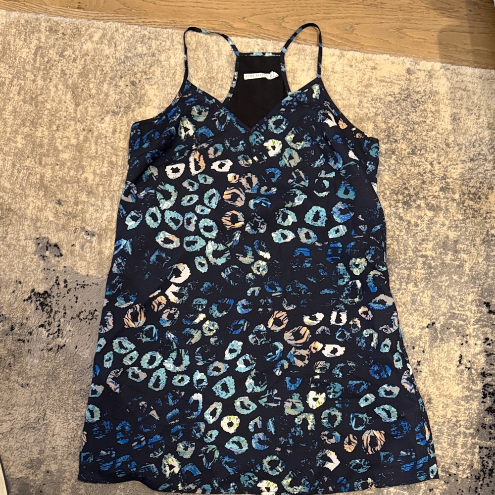 Stylish Blue Leopard Print Mini Dress
